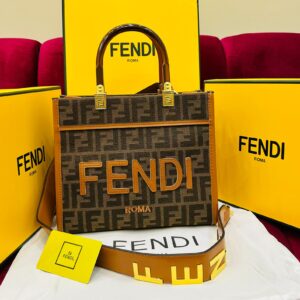 Fendi fabric tote bag - Orange