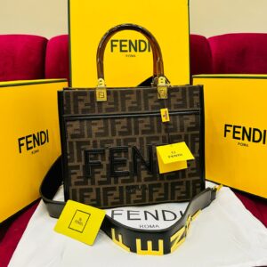 Fendi fabric tote bag - Black
