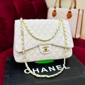 Chanel Large Crossbody Bag - White