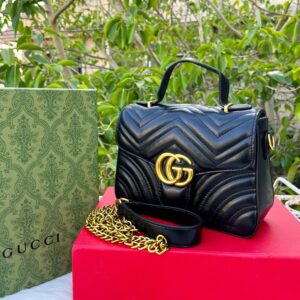 Gucci Cross Shoulder Bag – Black