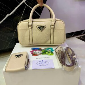 PRADA Hand Crossbody Bag – Cream